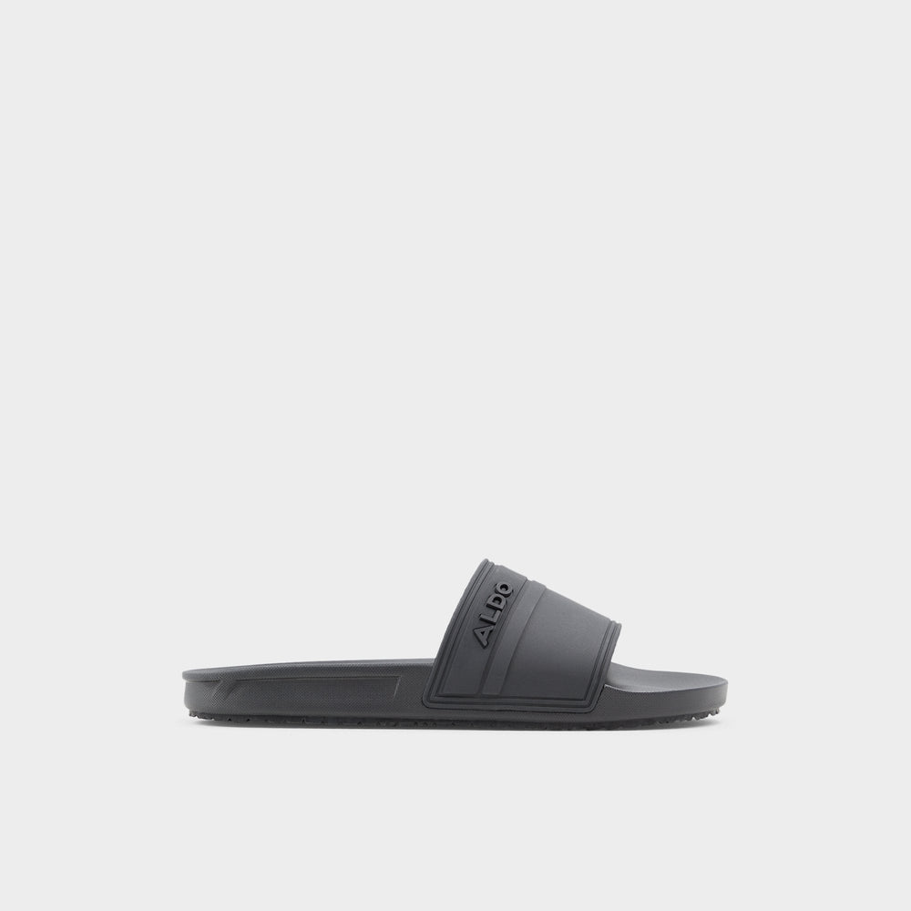Aldo | Dinmore Black Synthetic Rubber Men's Slides - Slide sandal