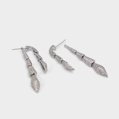 Aldo | Serrpente in Silver Clear Multi - Statement earrings