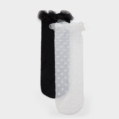 Aldo | Polkafrill in Black White - Socks