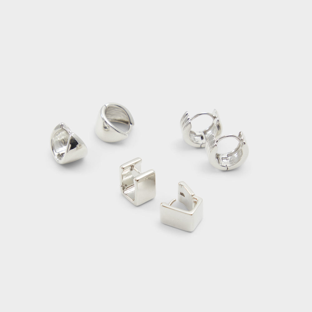 Aldo | Adenariel in Silver - Huggie hoop earrings