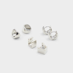 Aldo | Adenariel in Silver - Huggie hoop earrings