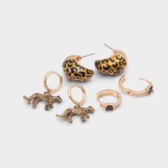 Aldo | Roarcity in Black Gold Multi - Hoop earrings