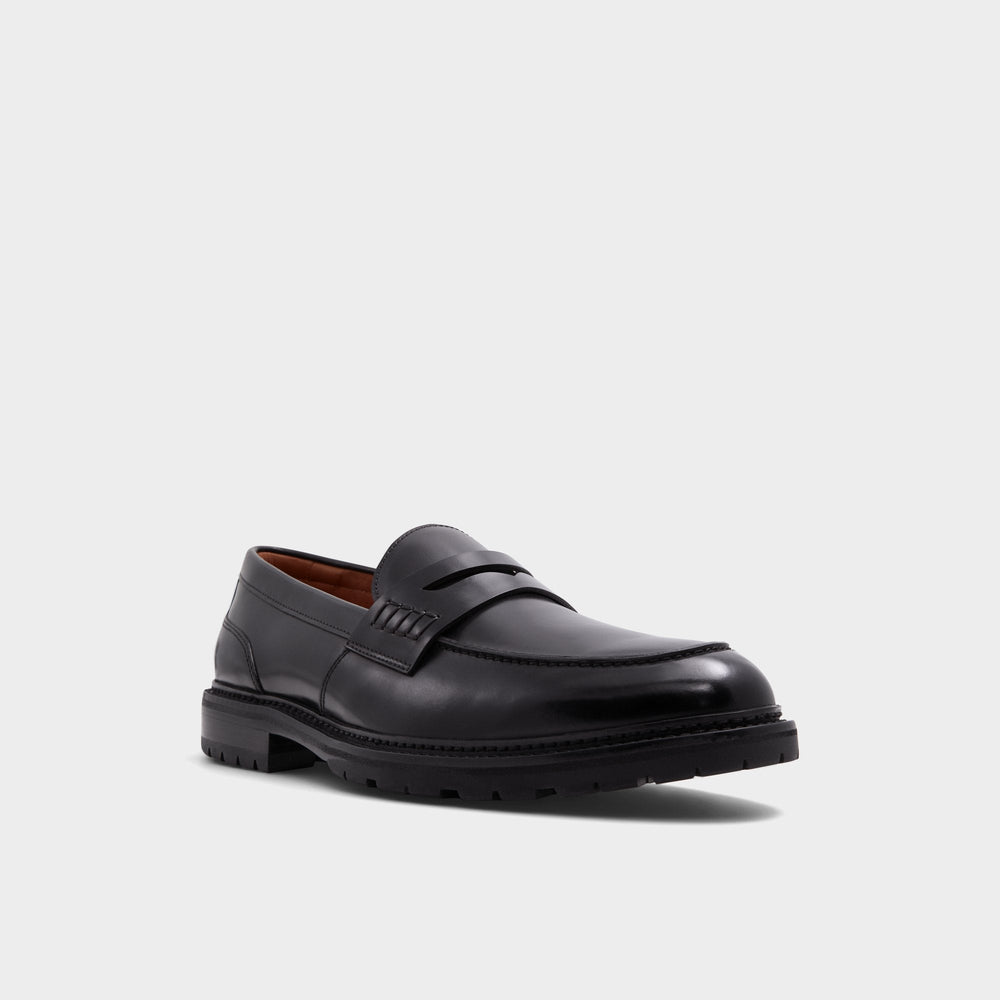 Aldo | Aleris Black Men's Dress Shoes - Loafer, Lug sole