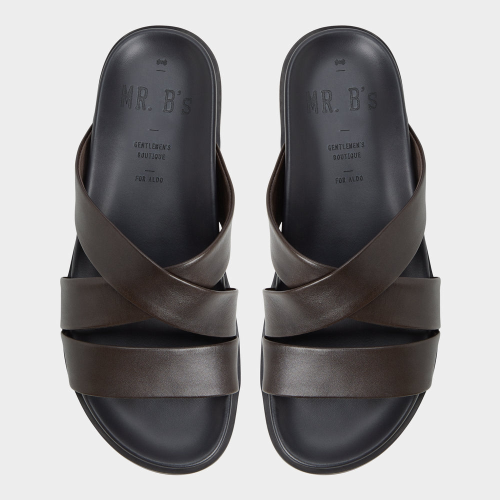 Aldo | Kairo Dark Brown Men's Sandals & Slides - Slide sandal