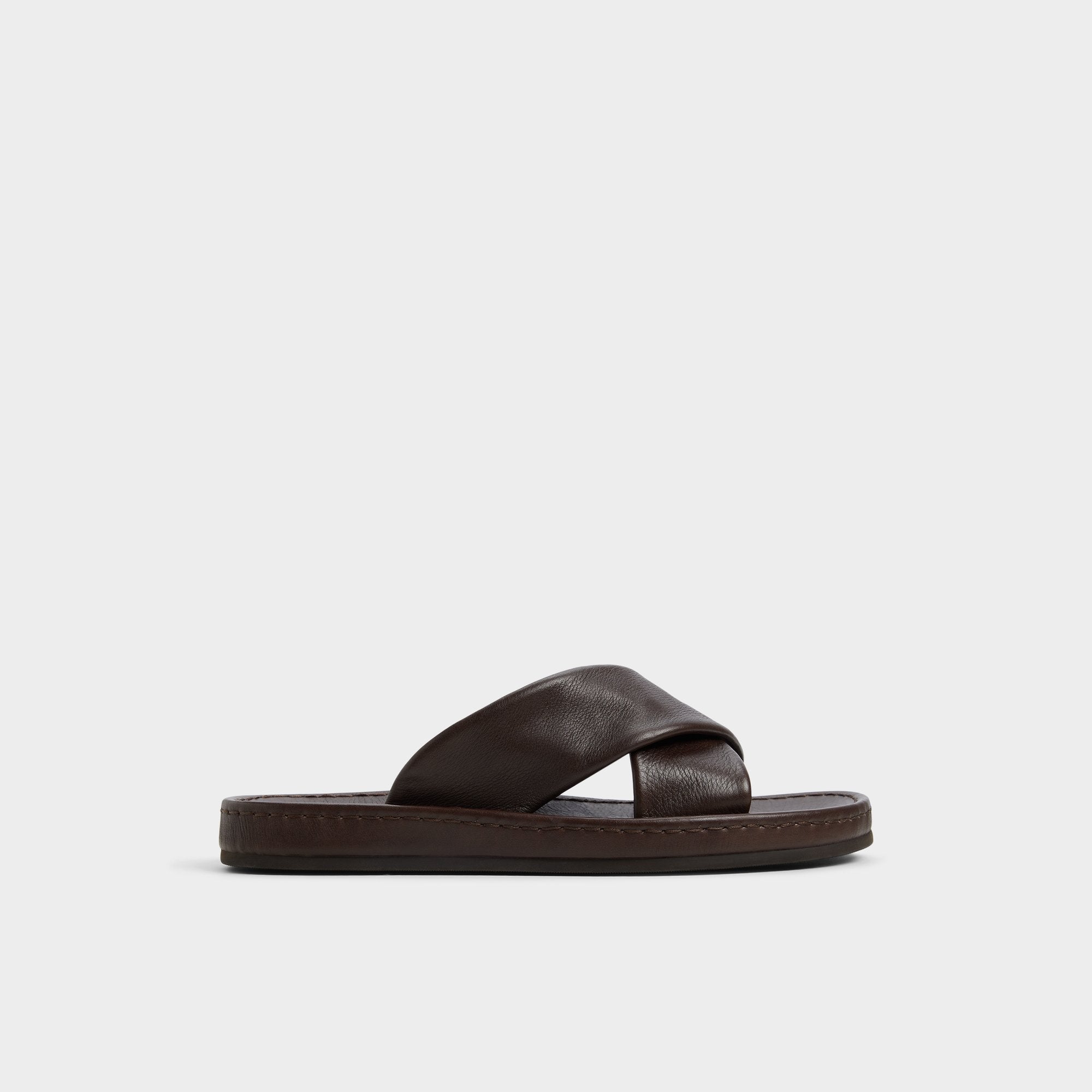 Aldo | Steele Dark Brown Men's Sandals & Slides - Slide sandal
