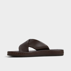 Aldo | Steele Dark Brown Men's Sandals & Slides - Slide sandal