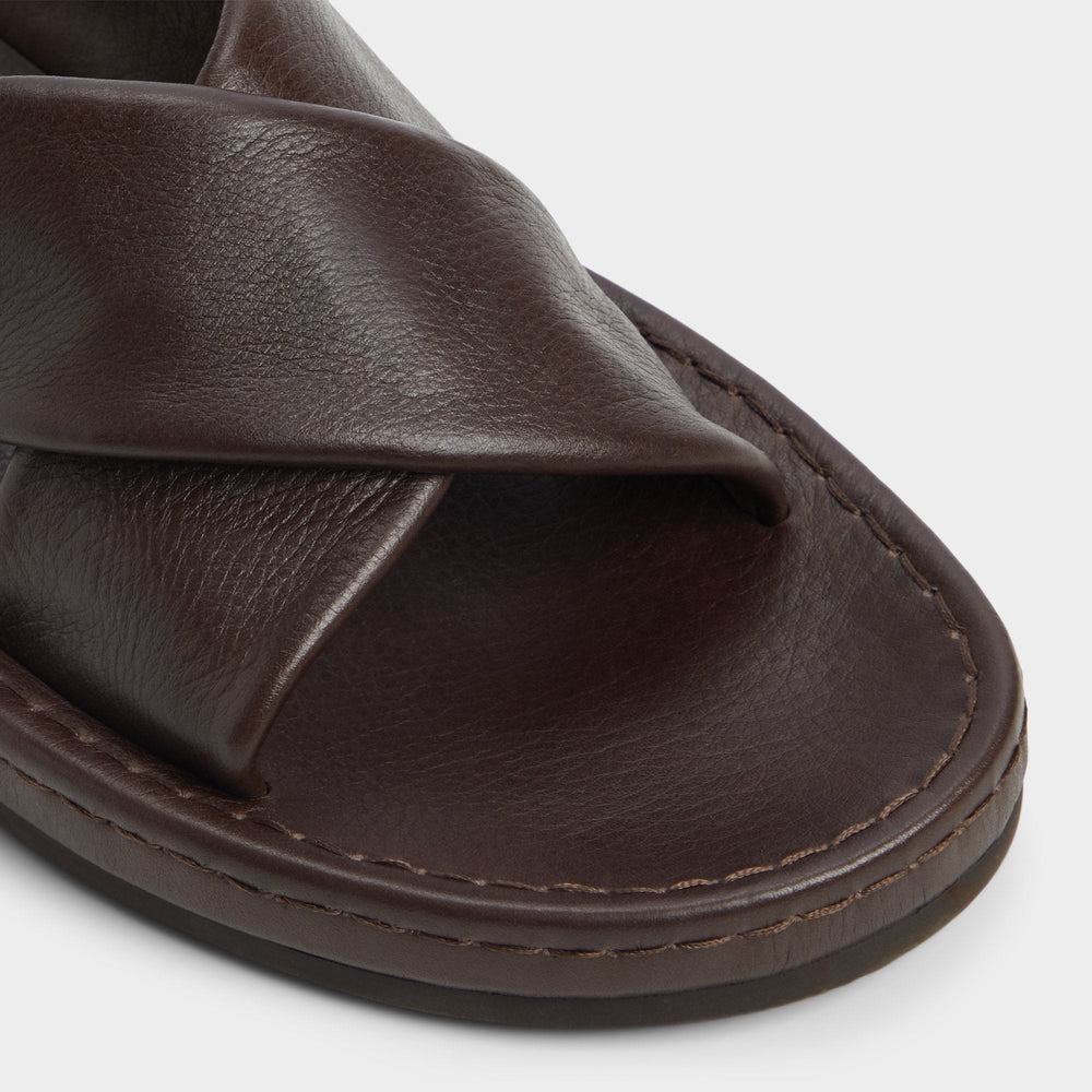 Aldo | Steele Dark Brown Men's Sandals & Slides - Slide sandal