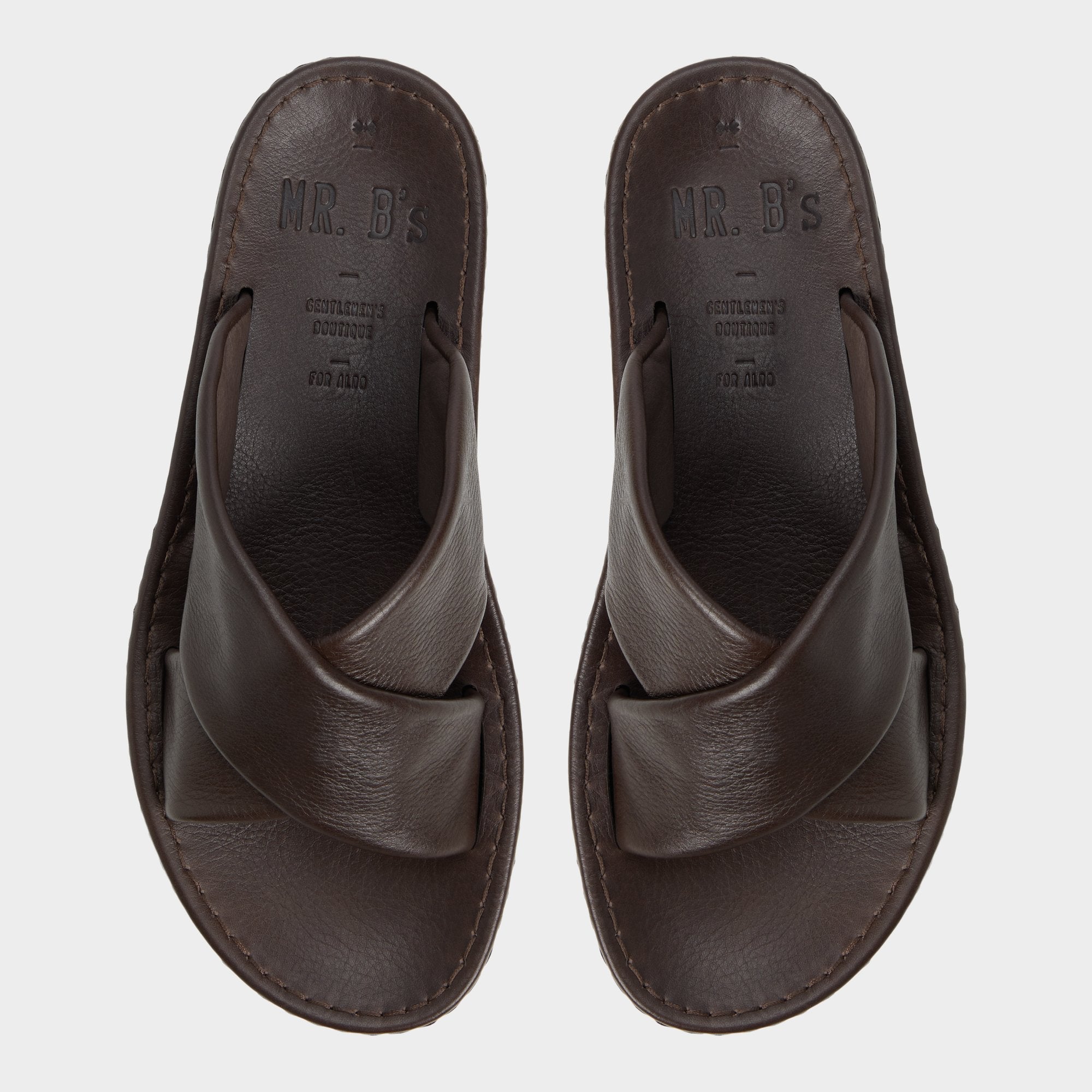 Aldo | Steele Dark Brown Men's Sandals & Slides - Slide sandal