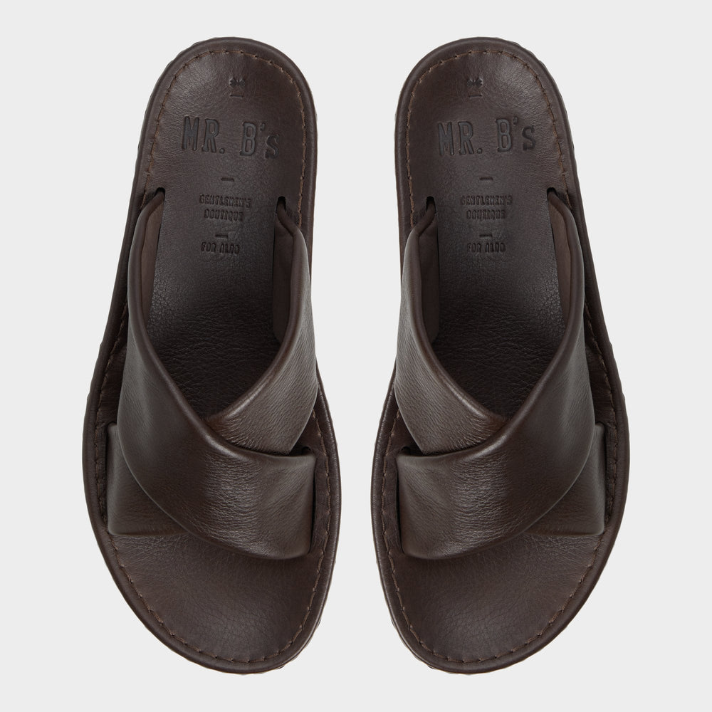 Aldo | Steele Dark Brown Men's Sandals & Slides - Slide sandal