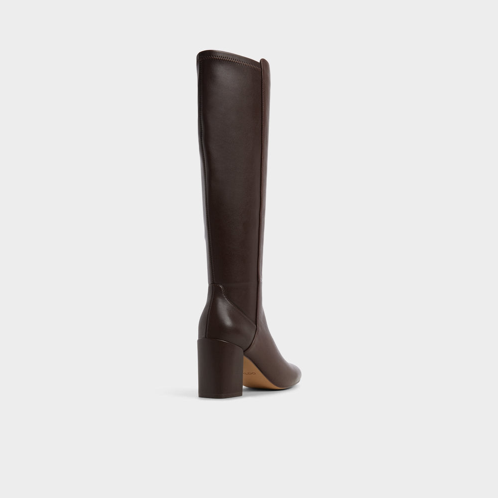 Aldo | Satori Brown Overflow Women's Tall Boots - Knee-high boot, Block heel