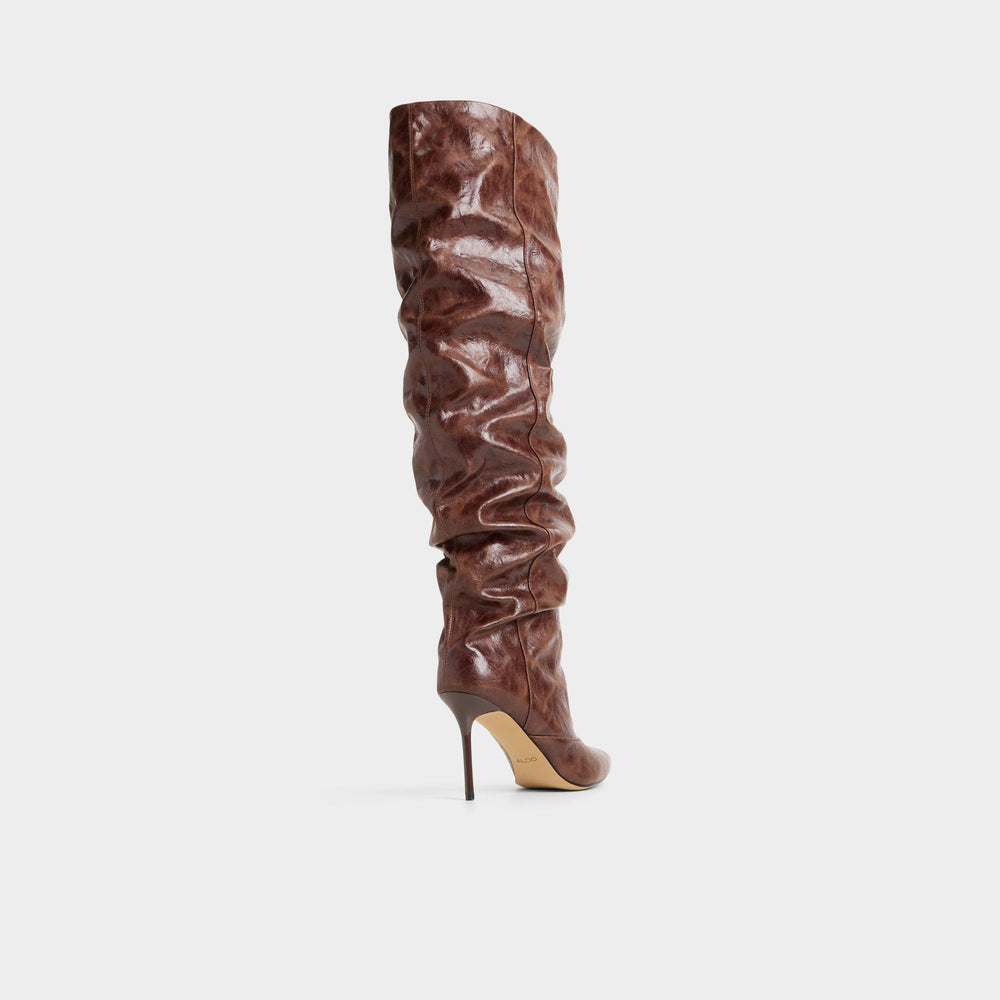 Aldo | Daroba in Dark Brown - Over-the-knee boot, Stiletto heel