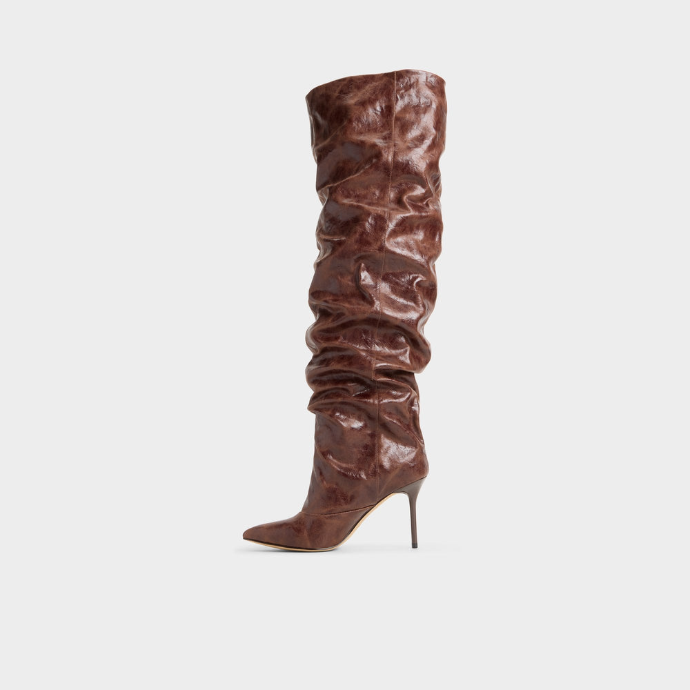 Aldo | Daroba in Dark Brown - Over-the-knee boot, Stiletto heel