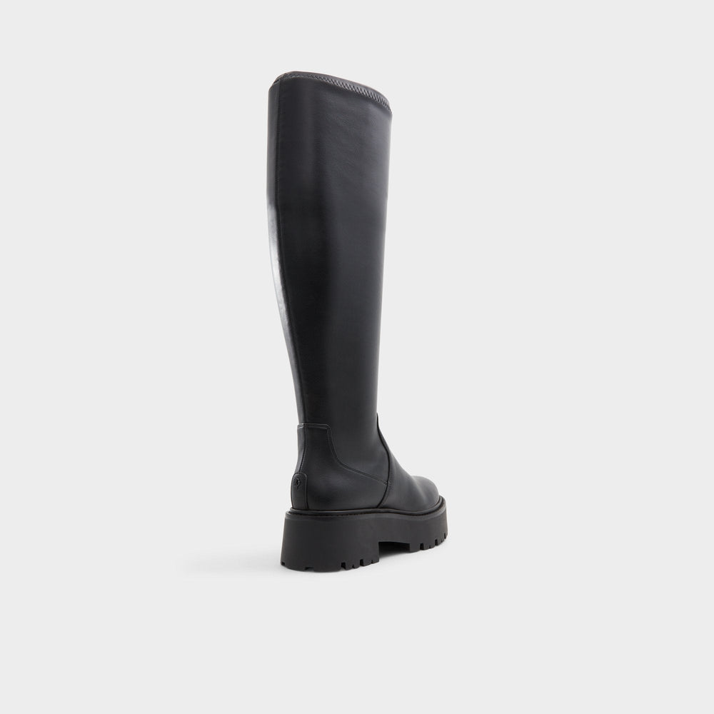 Aldo | Carelden Black Women's Tall Boots - Knee-high boot, Lug sole