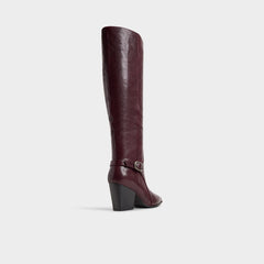 Aldo | Saddle in Bordo - Knee-high boot, Block heel