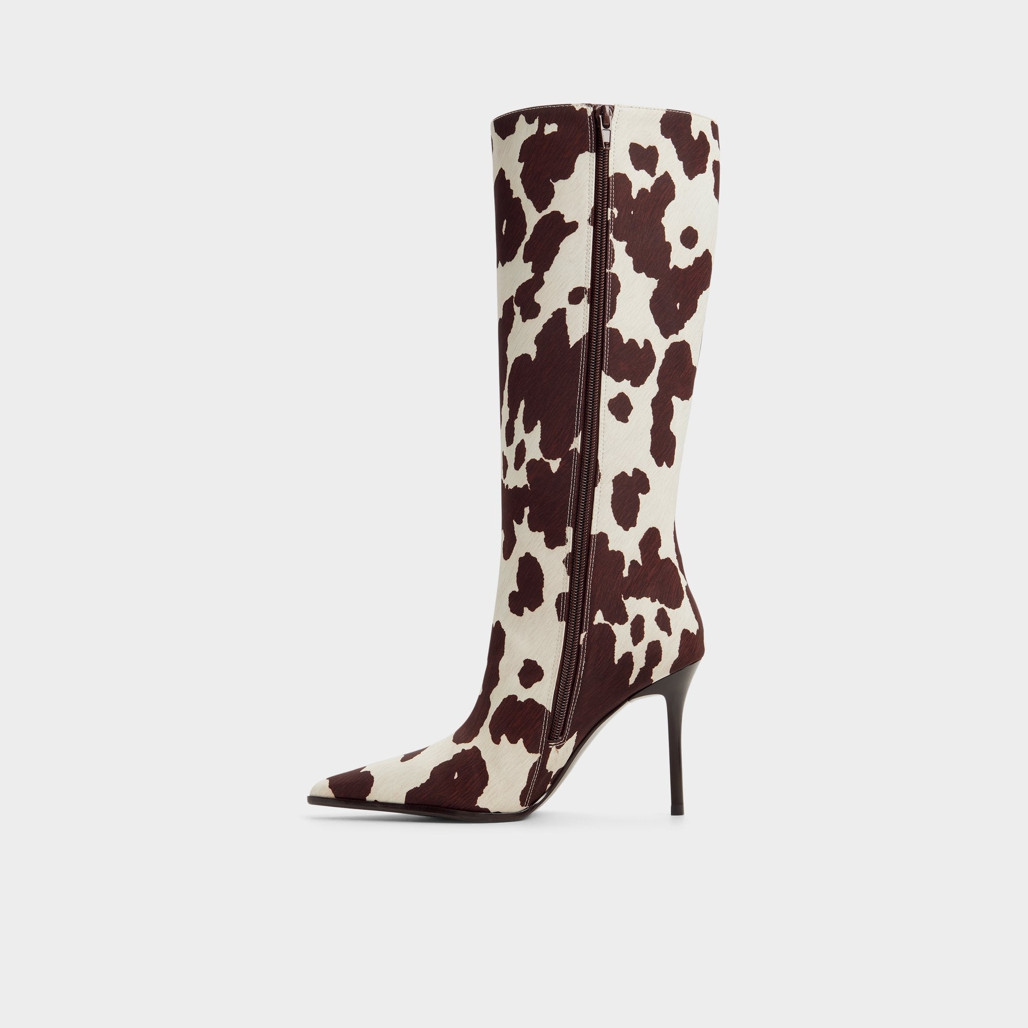 Aldo | Re in Emma Open Brown - Knee-high boot, Stiletto heel