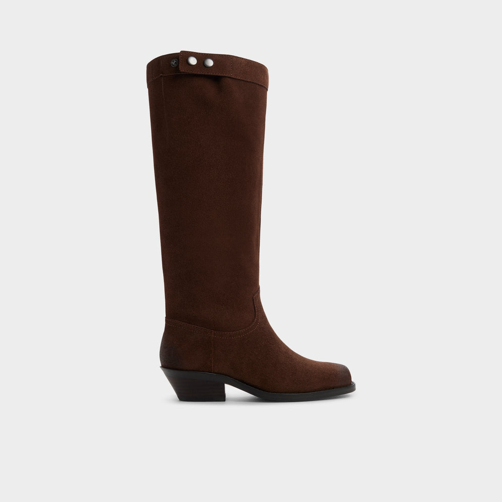 Aldo | Emberlyn in Dark Brown 14163446 - Knee-high western boot, Cup sole