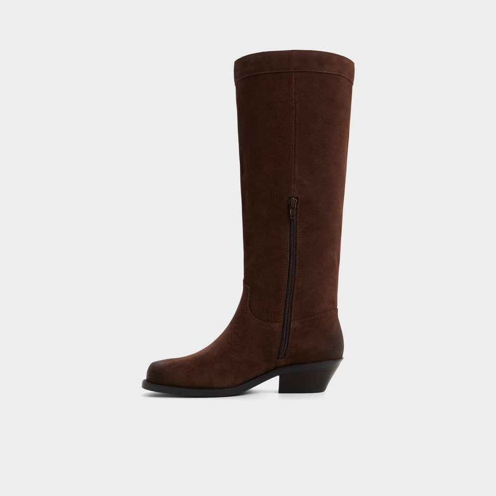 Aldo | Emberlyn in Dark Brown 14163446 - Knee-high western boot, Cup sole