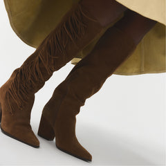 Aldo | Kaelya in Dark Brown - Knee-high boot, Block heel