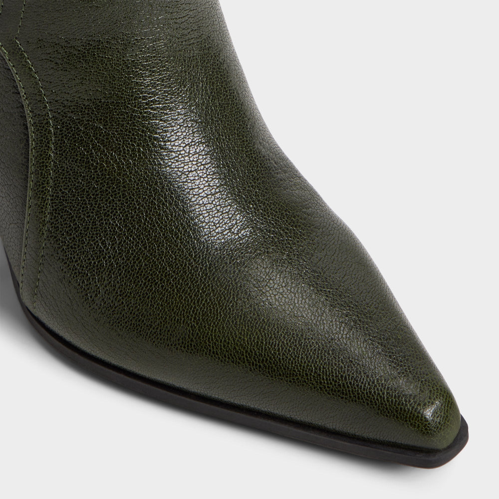 Aldo | Saddle in Dark Green - Knee-high boot, Block heel