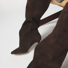 Aldo | Frankey in Dark Brown - Knee-high boot, Stiletto heel