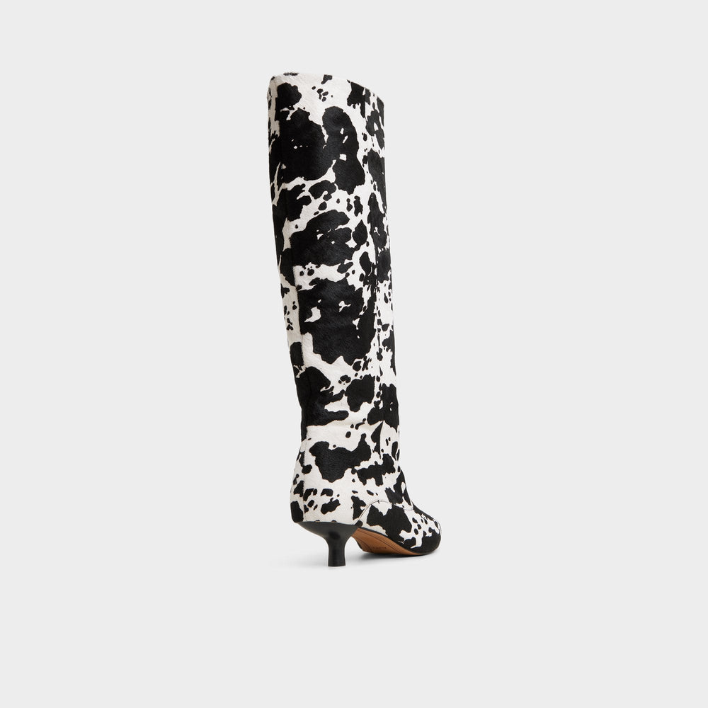 Aldo | Everose in White Black - Knee-high boot, Kitten heel