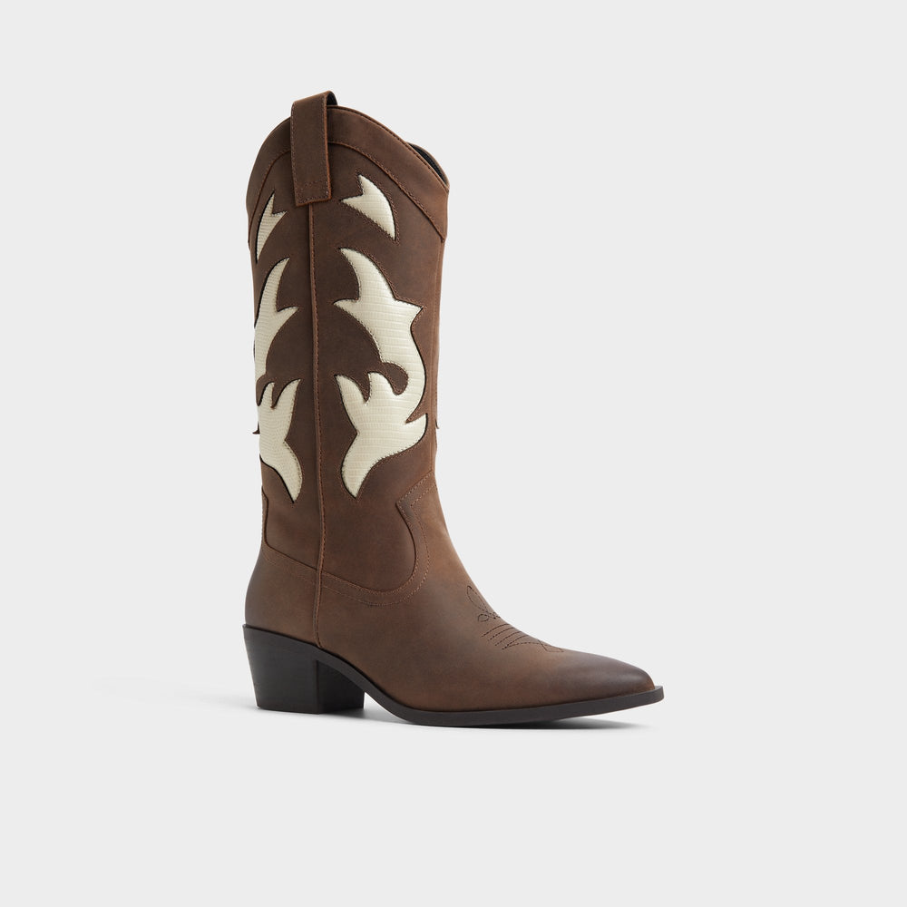 Aldo | Nebraska Royal Brown Women's Western - Mid-calf western boot