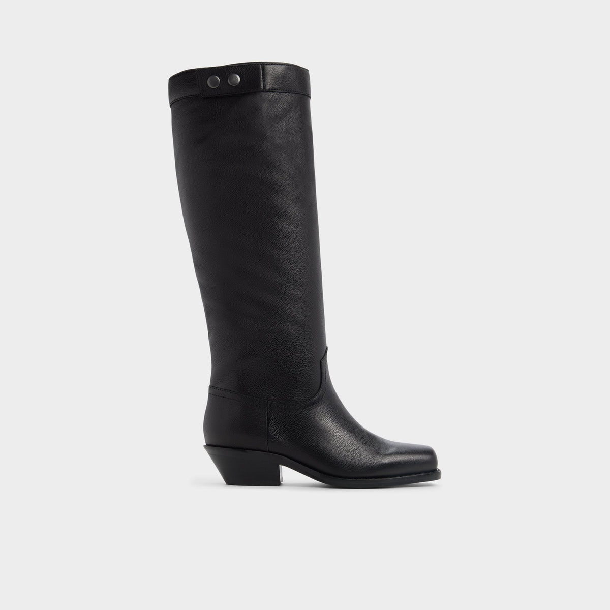 Aldo | Emberlyn in Black - Knee-high western boot, Cup sole