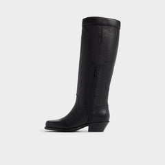 Aldo | Emberlyn in Black - Knee-high western boot, Cup sole