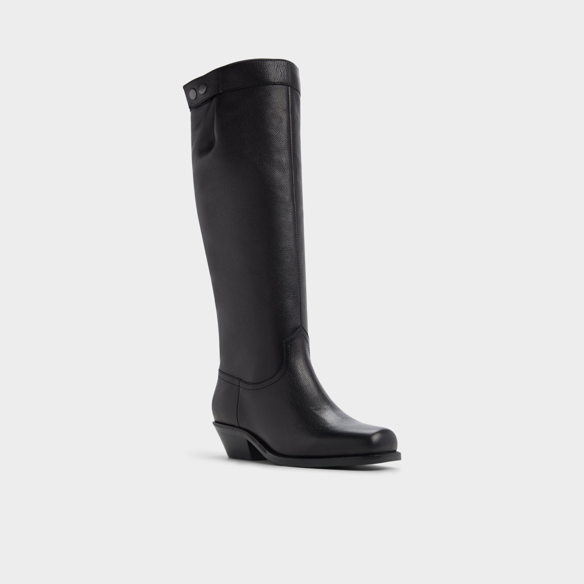 Aldo | Emberlyn in Black - Knee-high western boot, Cup sole