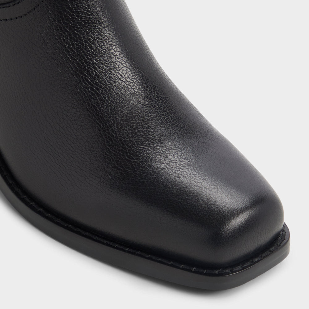 Aldo | Emberlyn in Black - Knee-high western boot, Cup sole