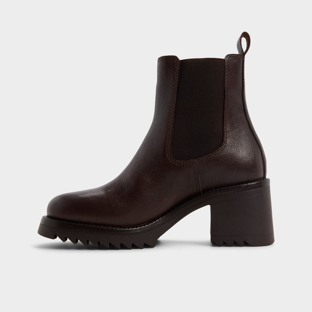 Aldo | Anneliese in Medium Brown - Chelsea boot, Lug sole