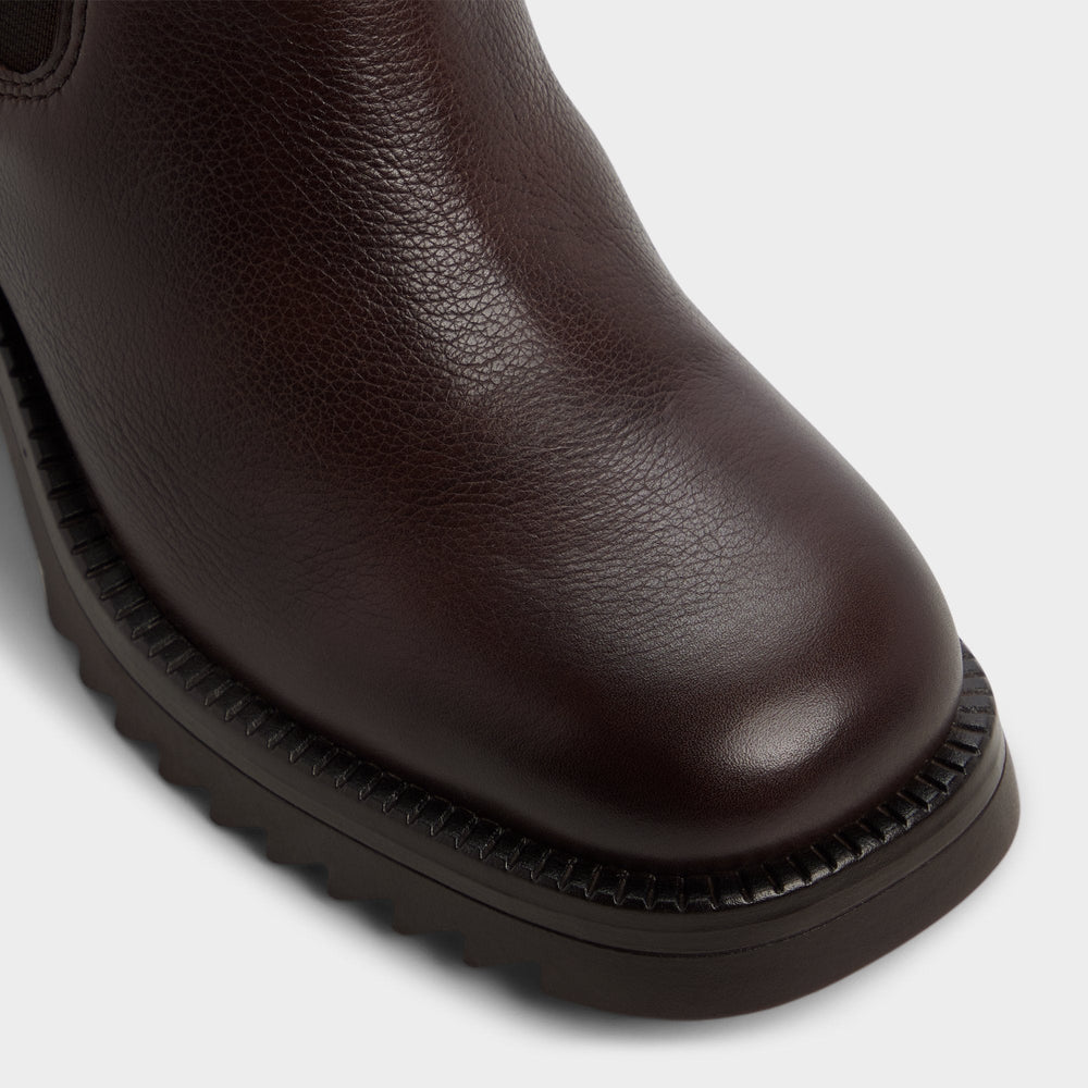 Aldo | Anneliese in Medium Brown - Chelsea boot, Lug sole