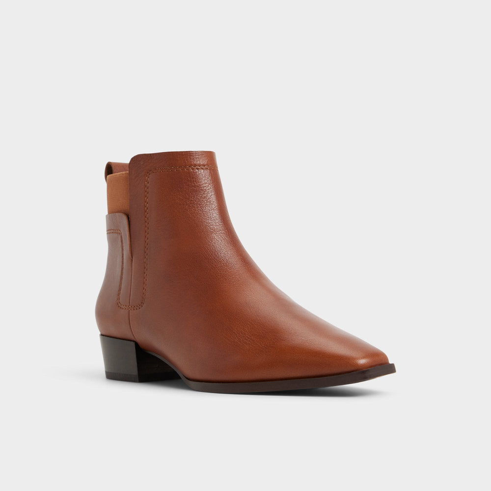 Aldo | Raneldar in Medium Brown - Chelsea boot, Block heel