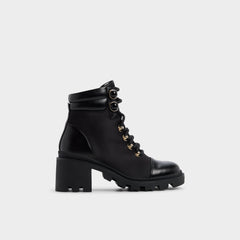 Aldo | Mariettia in Black - Lace-up boot, Lug sole