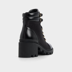 Aldo | Mariettia in Black - Lace-up boot, Lug sole