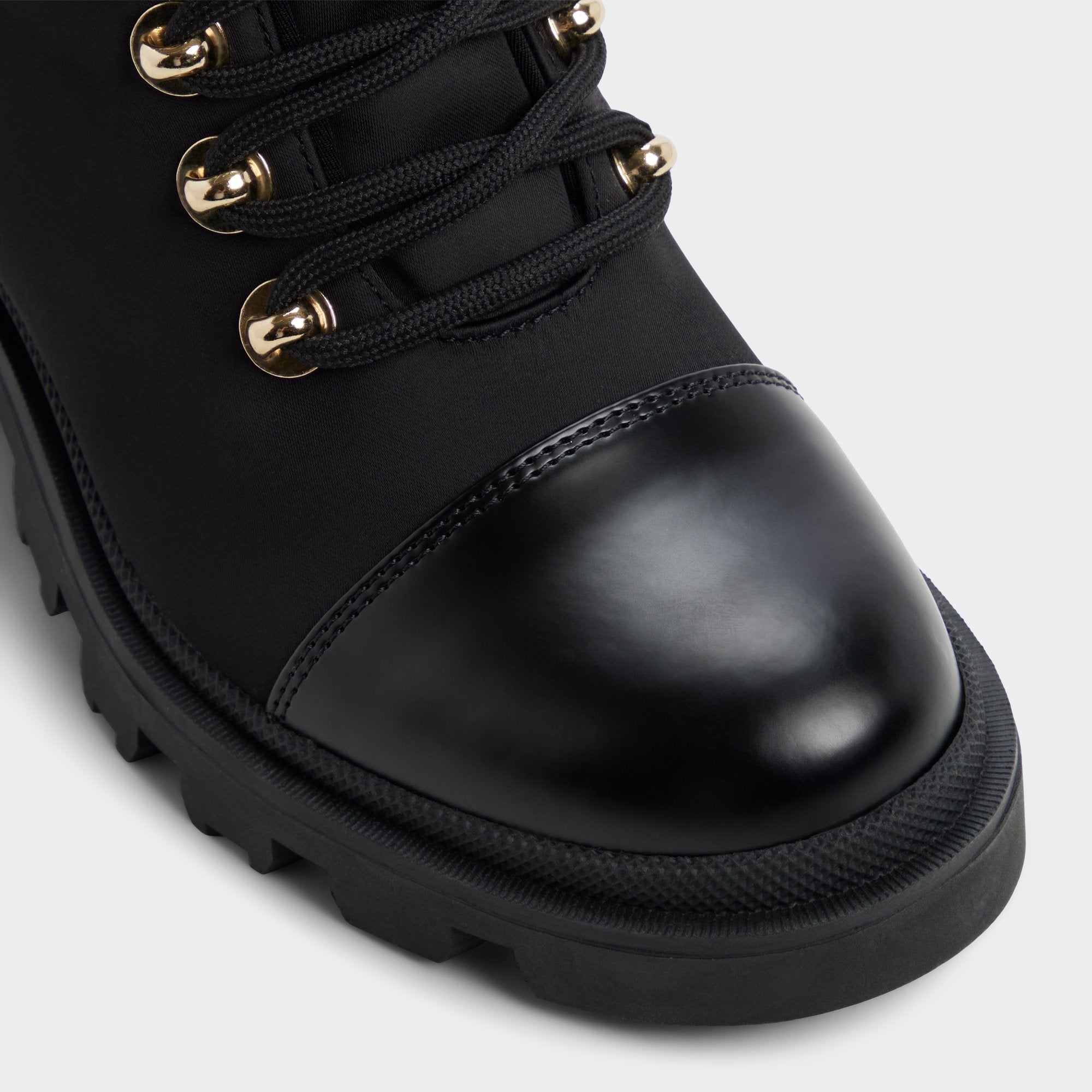 Aldo | Mariettia in Black - Lace-up boot, Lug sole