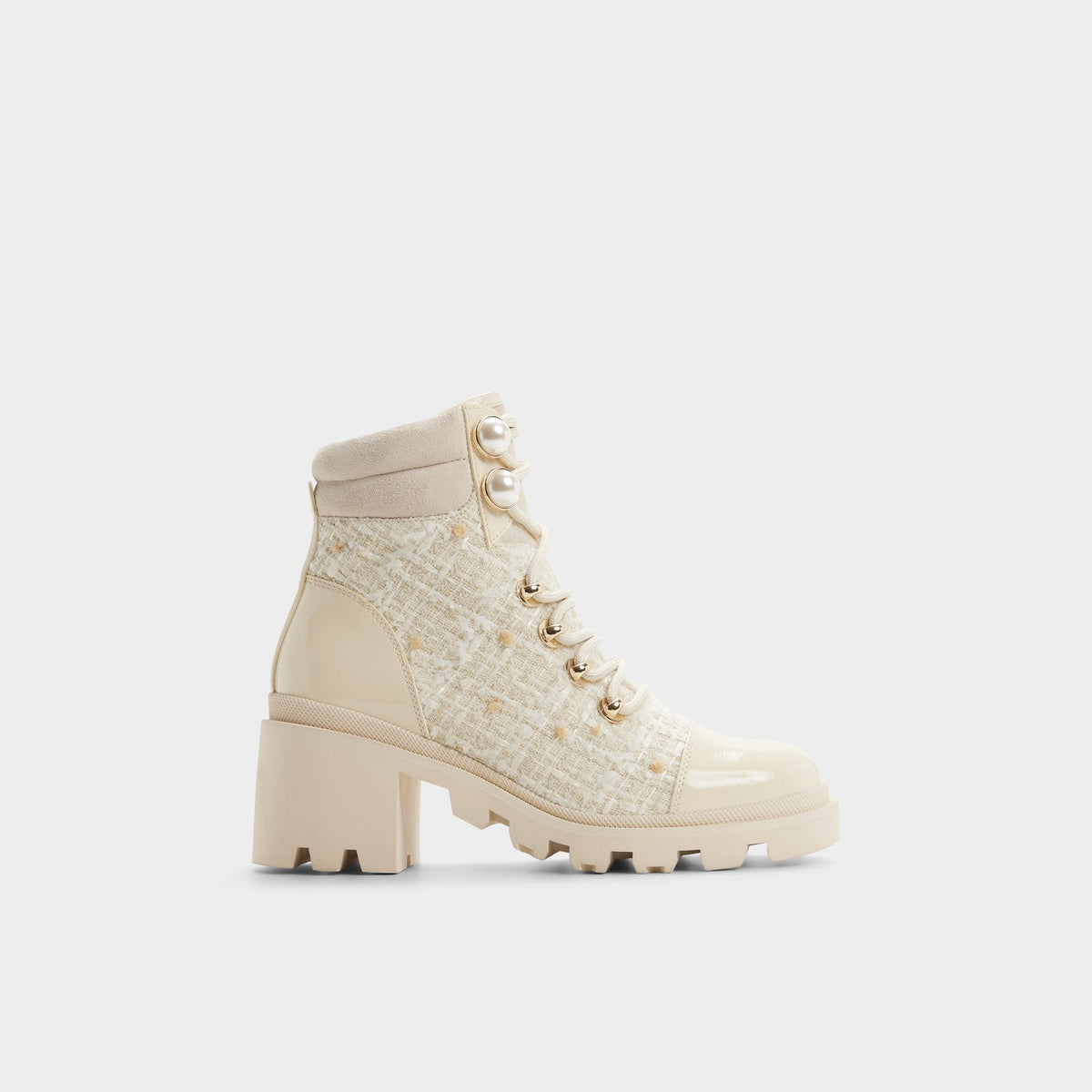 Aldo | Mariettia in Other White - Lace-up boot, Lug sole