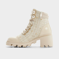 Aldo | Mariettia in Other White - Lace-up boot, Lug sole