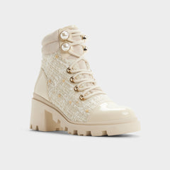Aldo | Mariettia in Other White - Lace-up boot, Lug sole
