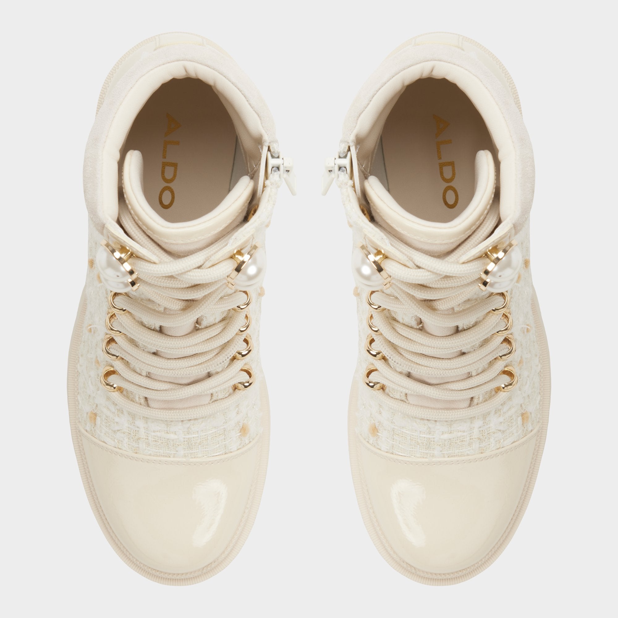 Aldo | Mariettia in Other White - Lace-up boot, Lug sole