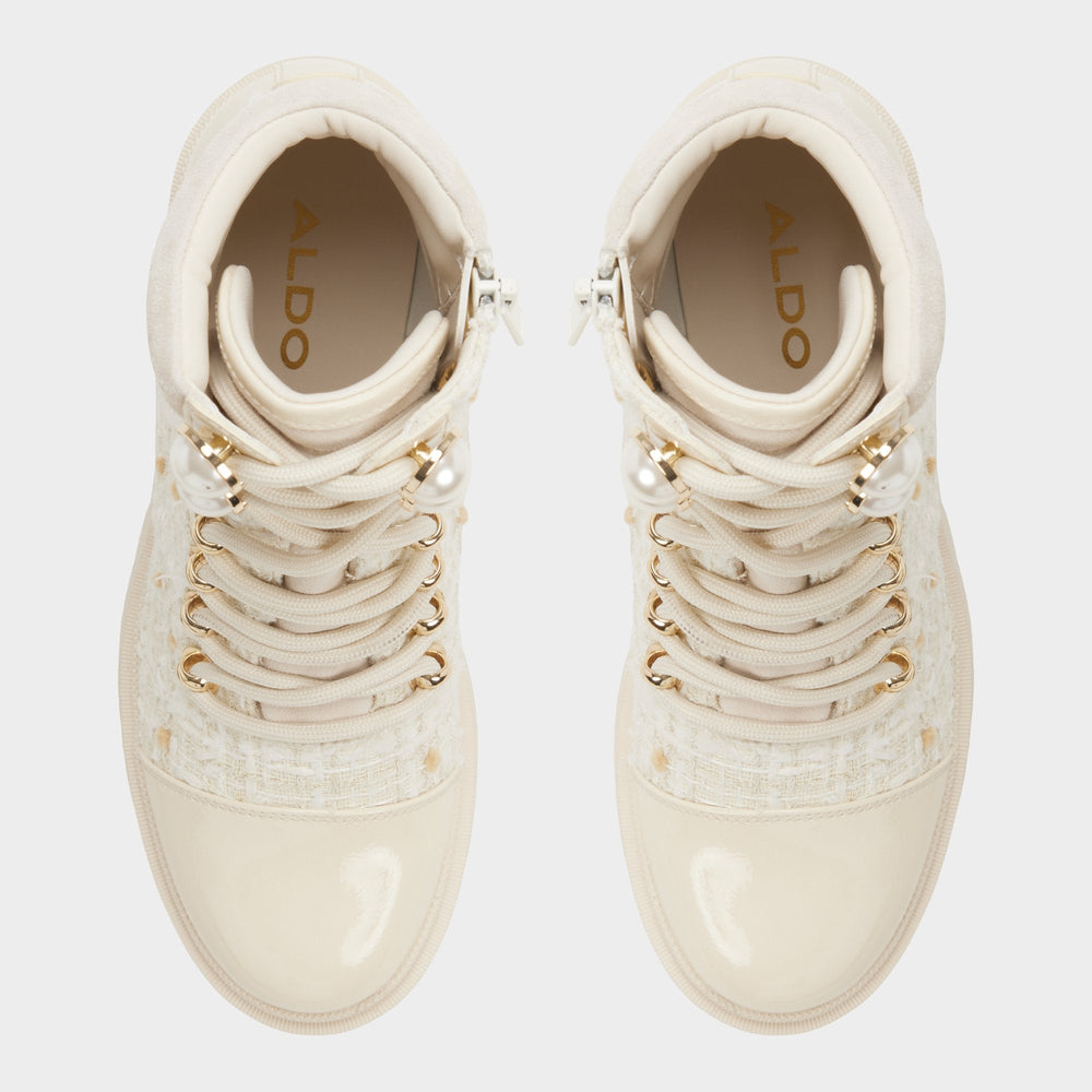 Aldo | Mariettia in Other White - Lace-up boot, Lug sole
