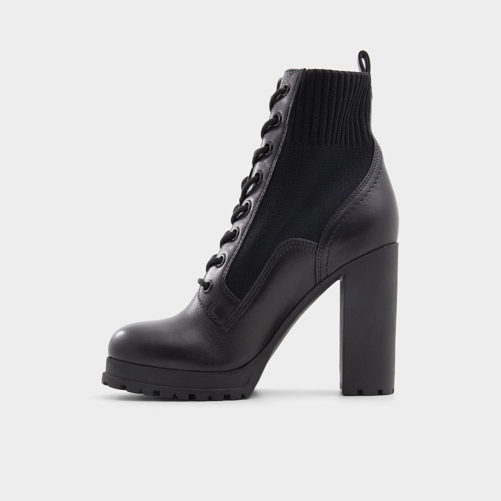 Aldo | Rebellious Black Women's Combat boots - Combat ankle boot, Lug sole