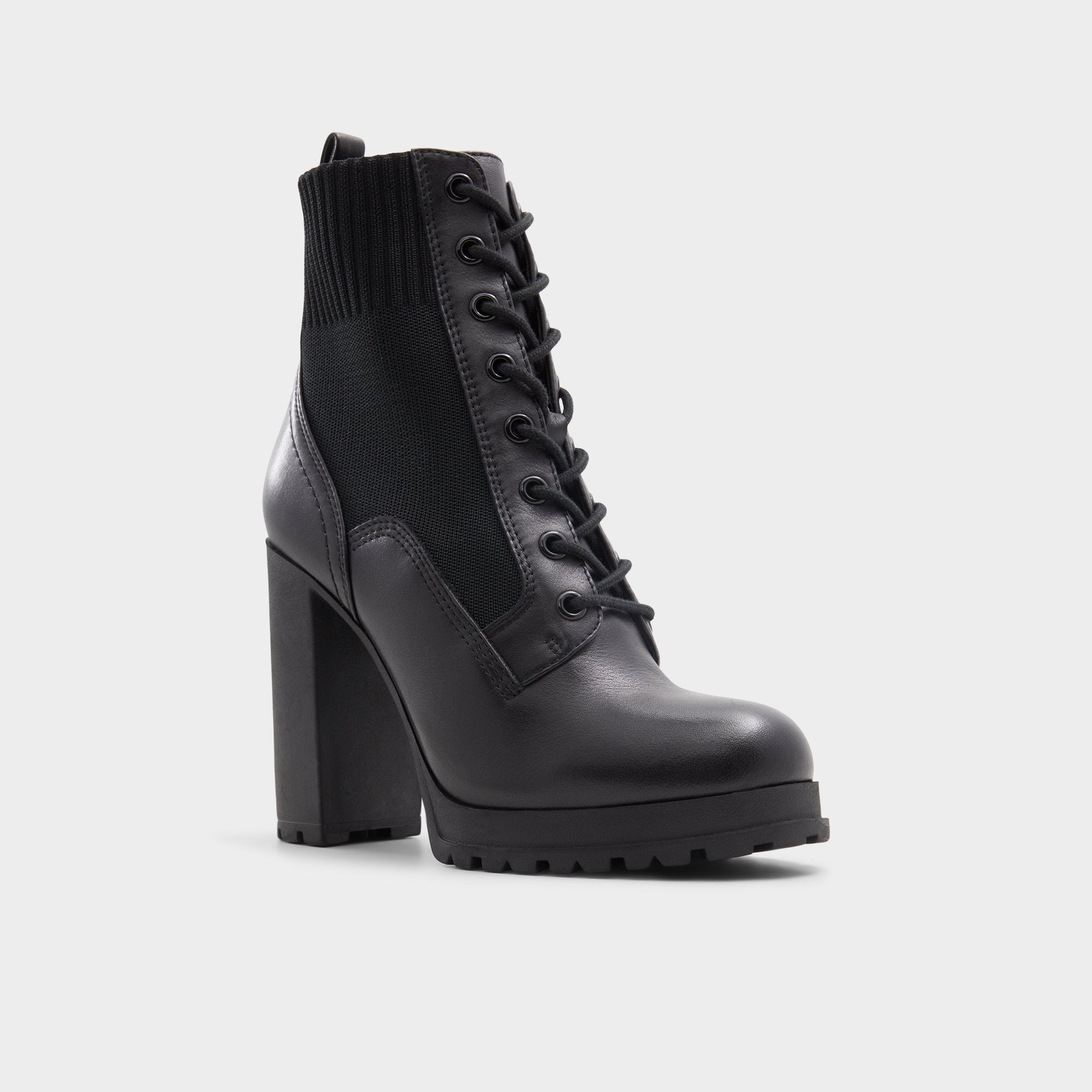 Aldo | Rebellious Black Women's Combat boots - Combat ankle boot, Lug sole