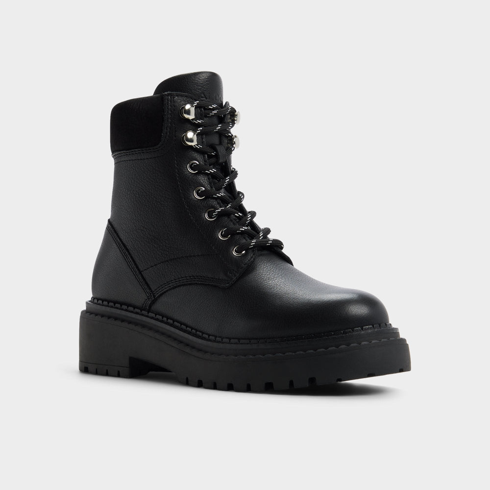 Aldo | Lewellan in Black - Hiking boot, Lug sole