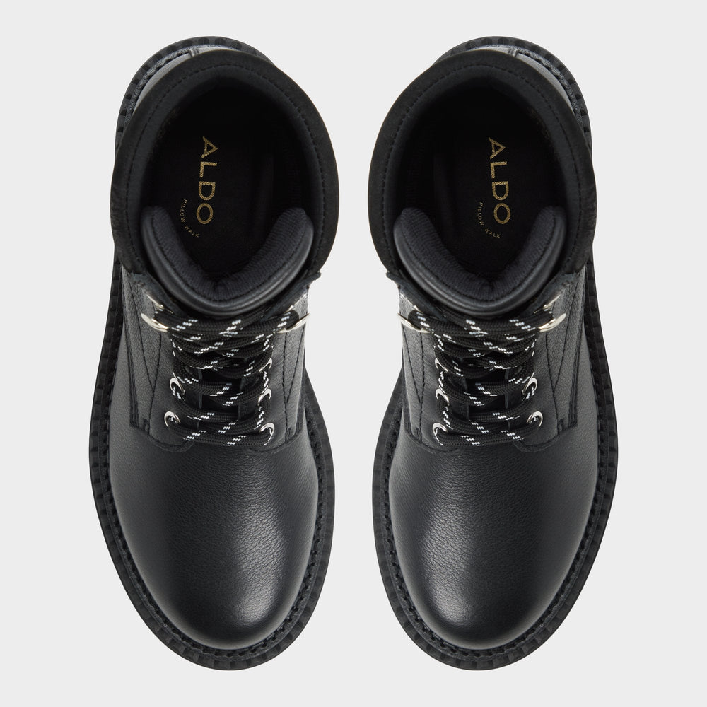Aldo | Lewellan in Black - Hiking boot, Lug sole