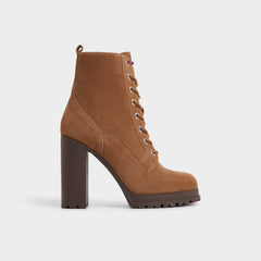 Aldo | Rebelliously in Light Brown - Combat ankle boot, Lug sole