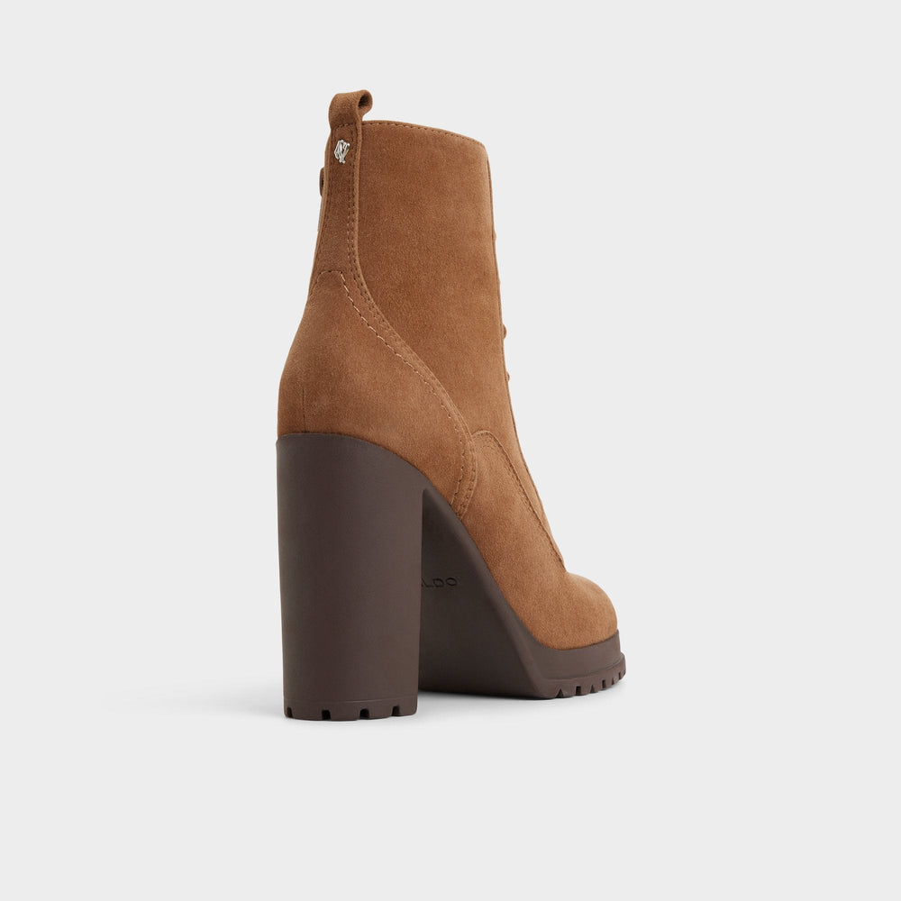 Aldo | Rebelliously in Light Brown - Combat ankle boot, Lug sole