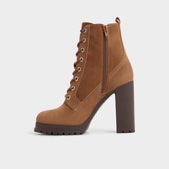 Aldo | Rebelliously in Light Brown - Combat ankle boot, Lug sole