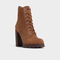 Aldo | Rebelliously in Light Brown - Combat ankle boot, Lug sole