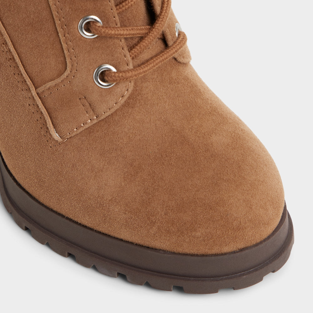 Aldo | Rebelliously in Light Brown - Combat ankle boot, Lug sole